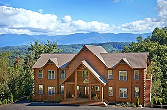 big moose lodge 16  bedroom pet friendly cabin in Gatlinburg by Alpine Chalet Rentals