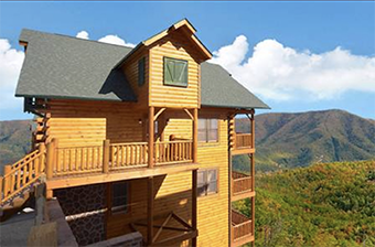 cades cove castle 8 bedroom pet friendly cabin in Gatlinburg by Alpine Chalet Rentals