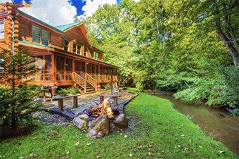 Creekside Getaway 8 bedroom pet friendly cabin Pigeon Forge by Timber Tops Cabin Rentals