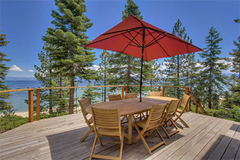 sittin on the dock  4 bedroom pet friendly cabin south lake tahoe by Tahoe Luxury Properties
