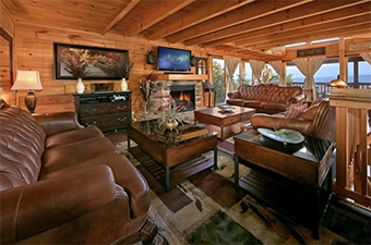 the majetic 8 bedroom pet friendly cabin in Gatlinburg by Amazing View Cabin Rentals