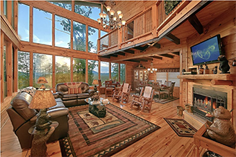 Mountain Magic 7 bedroom pet friendly cabin in Wears Valley by American Mountain Rentals