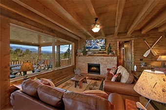 Mountain Top Retreat 8 bedroom pet friendly cabin Sevierville by Hearthside Cabin Rentals
